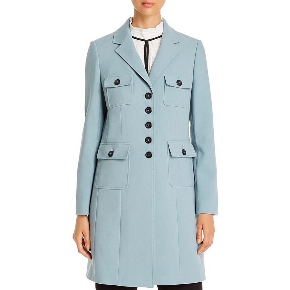 KARL LAGERFELD PARIS PATCH POCKETS COAT IN SUCCULENT GREEN SIZE 8